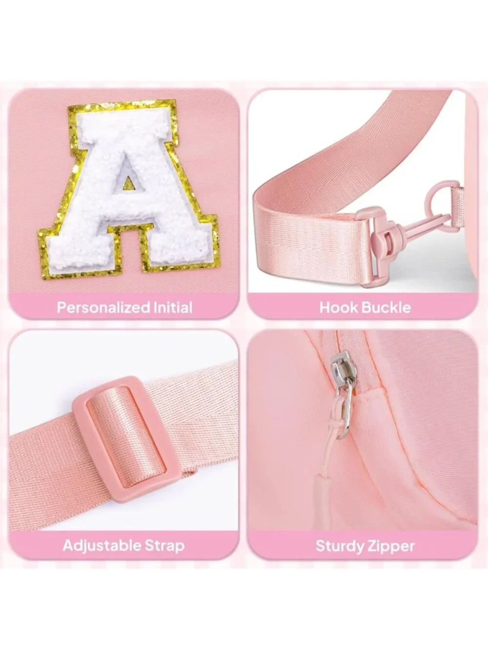 Cute Pink Crossbody Bag for Girls | Birthday Gifts for Ages 2-8 | Sling Purse